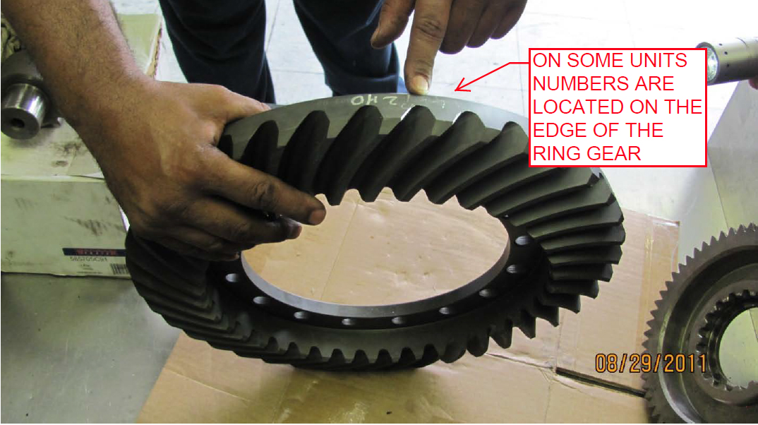Identify ring and pinion